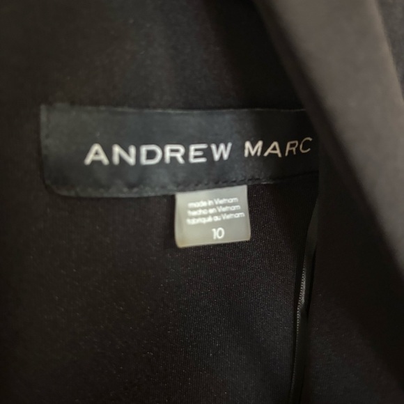 Andrew Marc Black V-Neck Midi Dress - Picture 2 of 10